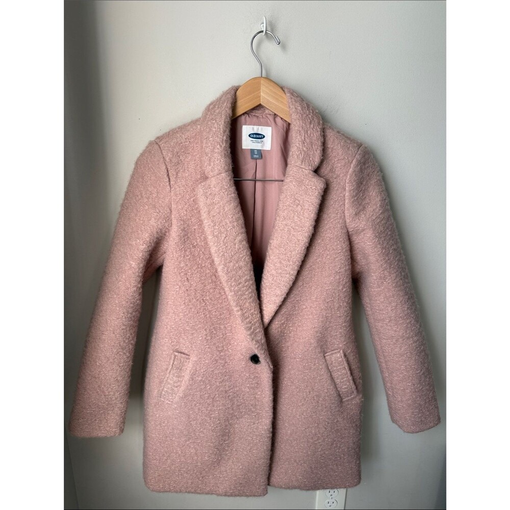 Old Navy Blush Pink Bouclé Teddy Winter Coat XS